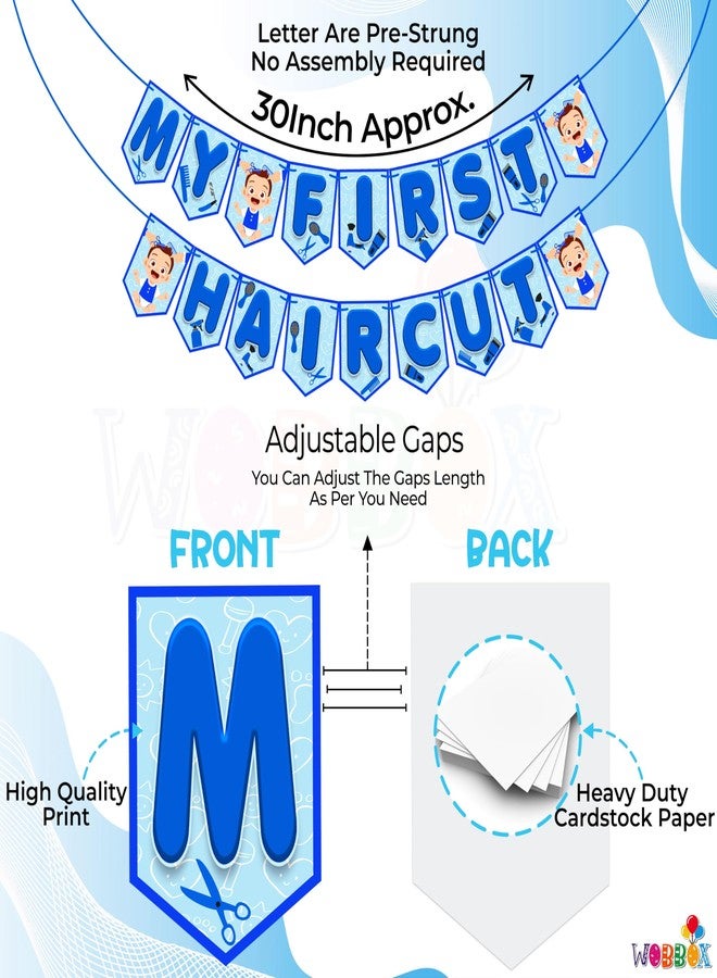 Wobbox My First Hair Cut Banner, Mundan Ceremony Banner, Mundan Ceremony Decoration Items (FP4608) - Image 3